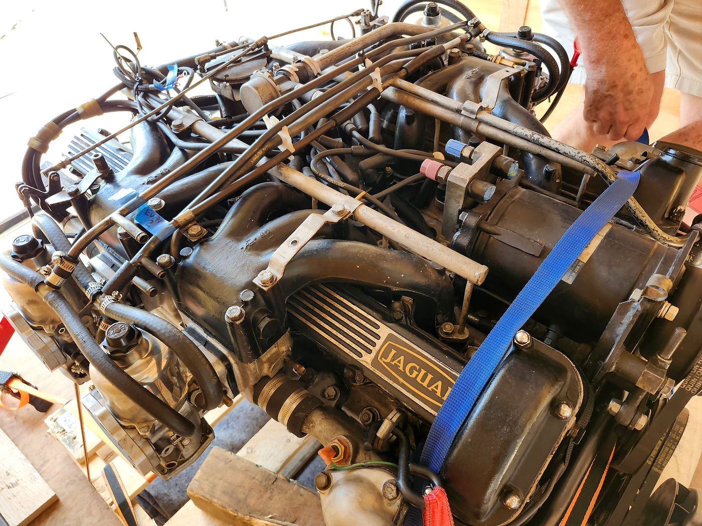 1970 Jaguar engine cleaning